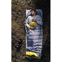 Спальник з натуральним пухом Naturehike CW700 CNK2450WS048, p-р M, жовто-сірий, фото 2