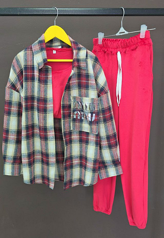 Костюм брючний для дівчинки трійка Фріда | на ріст 122-164р., фото 1