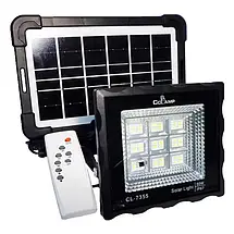 Акумуляторний ліхтар CcLamp CL 7355 LED з сонячною панеллю, вологостійкий, дистанційне керування, автономне освітлення для дому, фото 2