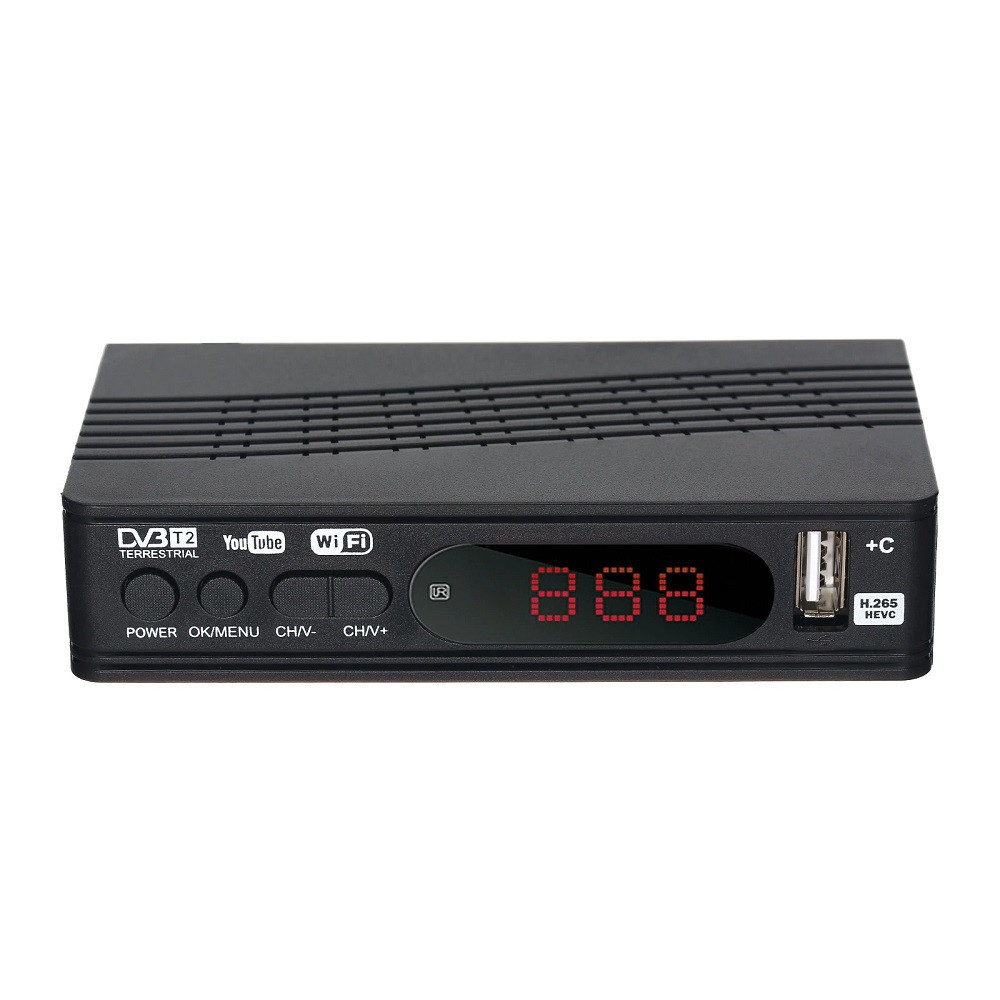 Тюнер з підтримкою wi-fi адаптера + пульт, DVB-T2 0967/ Цифровий ефірний тюнер Т2 / Приставка для телевізора, фото 1