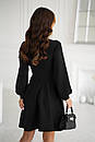 Жіноча коротка чорна сукня, фото 2