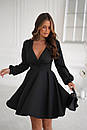 Жіноча коротка чорна сукня, фото 3