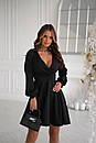 Жіноча коротка чорна сукня, фото 4