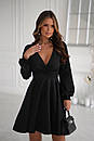 Жіноча коротка чорна сукня, фото 5