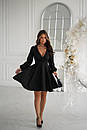Жіноча коротка чорна сукня, фото 6