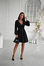 Жіноча коротка чорна сукня, фото 7