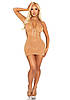 Платье Leg Avenue Lurex Rhinestone Keyhole Halter Dress One Size Gold, фото 4