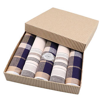 Подарункові чоловічі носові хустки EGA CH-332/5 5 шт