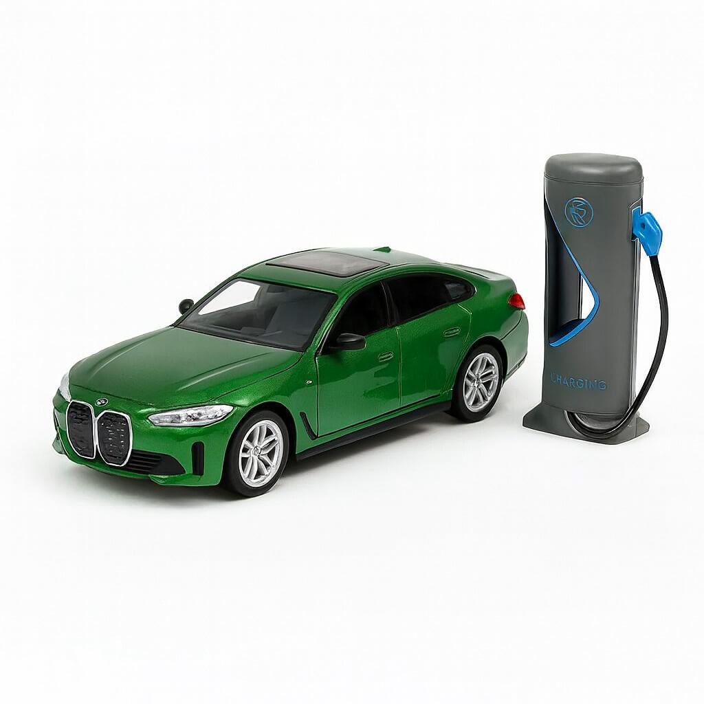 Машинка Автопром BMW i4 M50 1:34 зелена — електромобіль зі звуком і світлом, арт. 68714-3, фото 1