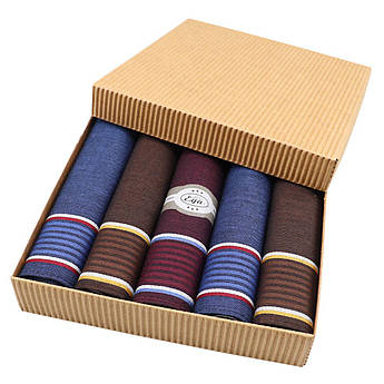 Носові бавовняні хустки для чоловіків EGA CH-332/5 5 шт