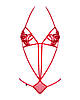 Боди эротический - Obsessive Luiza Body Red S/M, фото 4