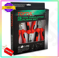 KI Плоскогубцы диэлектрические 1000V TOPTUL GET ONE набор 3ед для электриков плоскогубцы изолированные FIR41_R