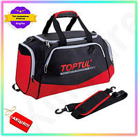 KI Дорожня сумка TOPTUL чорна GET ONE 600x300x320 для подорожей та поїздок валіза для речей FIR41_R