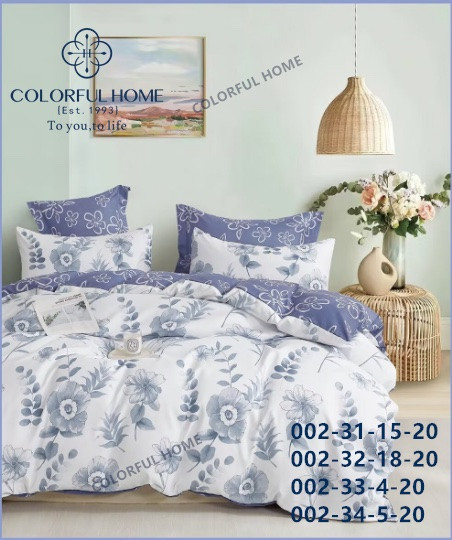 Постільна білизна фланелева байкова Colorfull Home євро розмір з простирадлом на гумці Flowers, фото 1