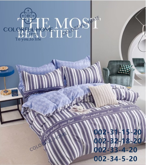 Постільна білизна фланелева байкова Colorfull Home євро розмір з простирадлом на гумці Love, фото 1