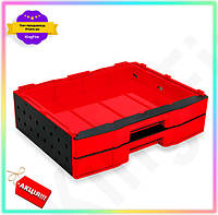 KI Висувний ящик двосекційний TOPTUL GET ONE із удароміцного пластику для зберігання інструментів та організації FIR41_R