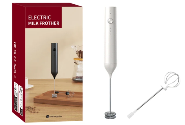 Акумуляторний електричний спінювач молока Lecot MF-13 Milk Frother Білий