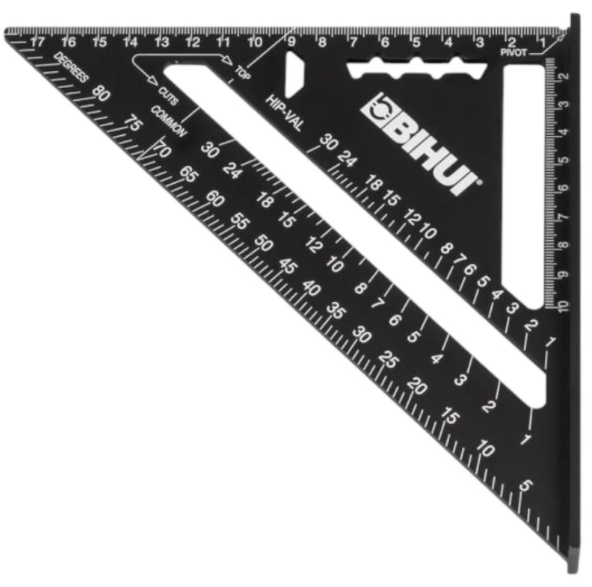 Косинець метричний з алюмінію BIHUI 180x180 мм (TMRT7), фото 1