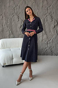 Сукня міді жіноча вельветова на кнопках фуме 3745-01