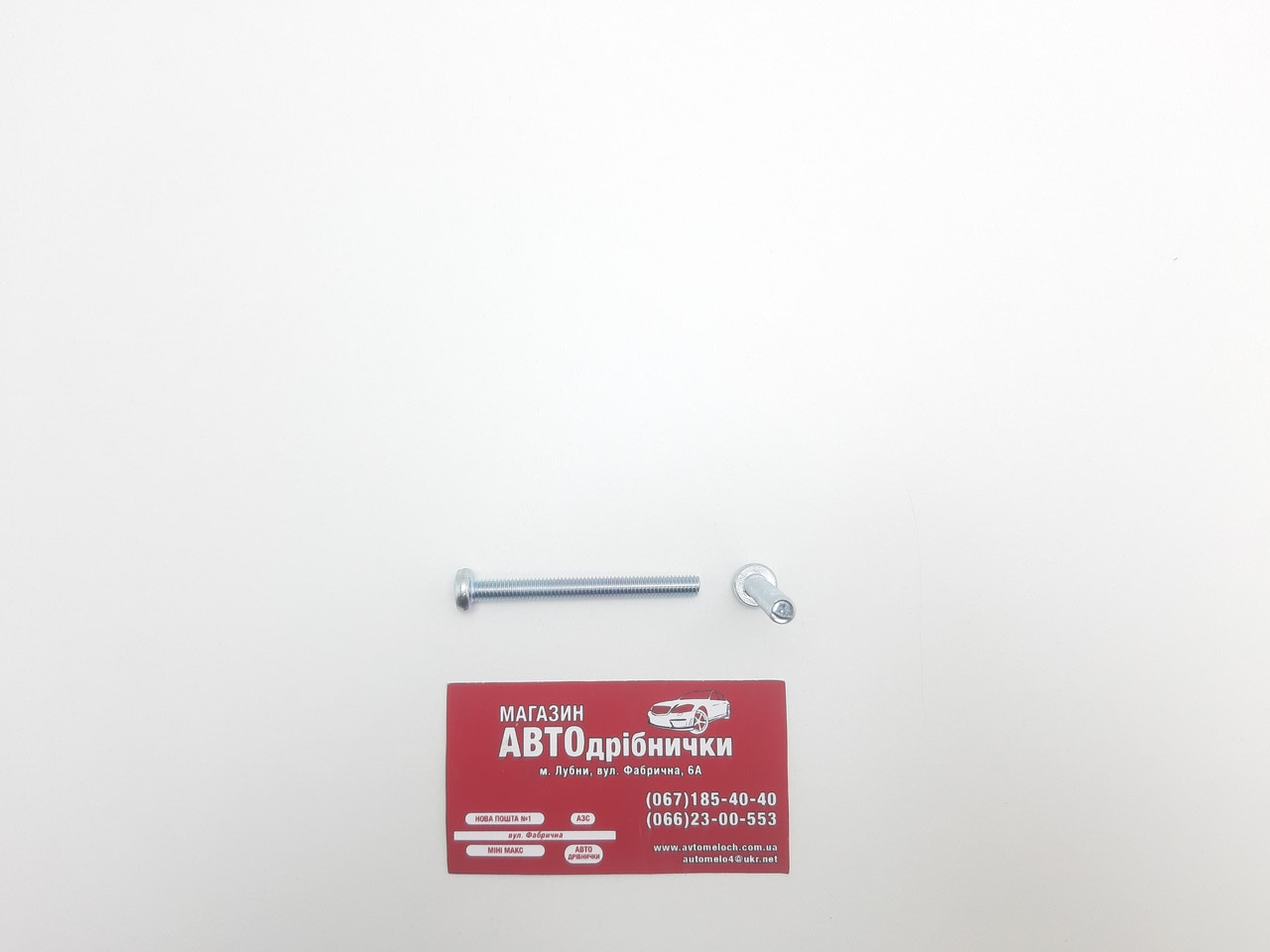 Гвинт оцинкований М6 L=60мм під шліц PH Metalvis