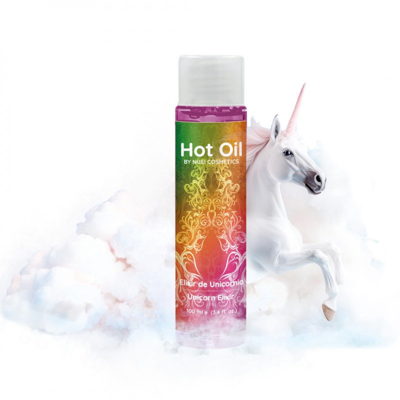 Зігрівальна їстівна масажна олія смак: еліксир єдинорога Nuei HOT OIL Unicorn Elixir, 100 мл