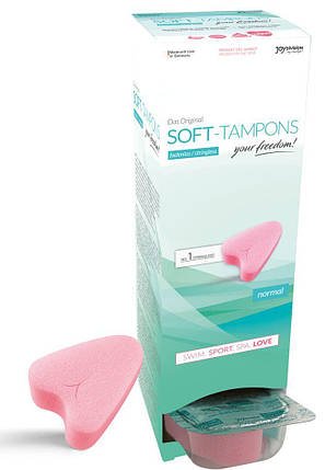 Безнікові м'які тампони JoyDivision Soft-Tampons Normal, 10 шт., фото 1
