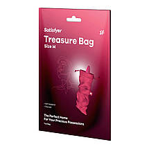 Мішечок для зберігання секс-девайсів Satisfyer Treasure Bag Pink, подвійний шнурок, фото 2