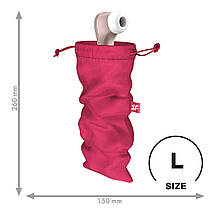 Мішечок для зберігання секс-девайсів Satisfyer Treasure Bag Pink, подвійний шнурок, фото 3