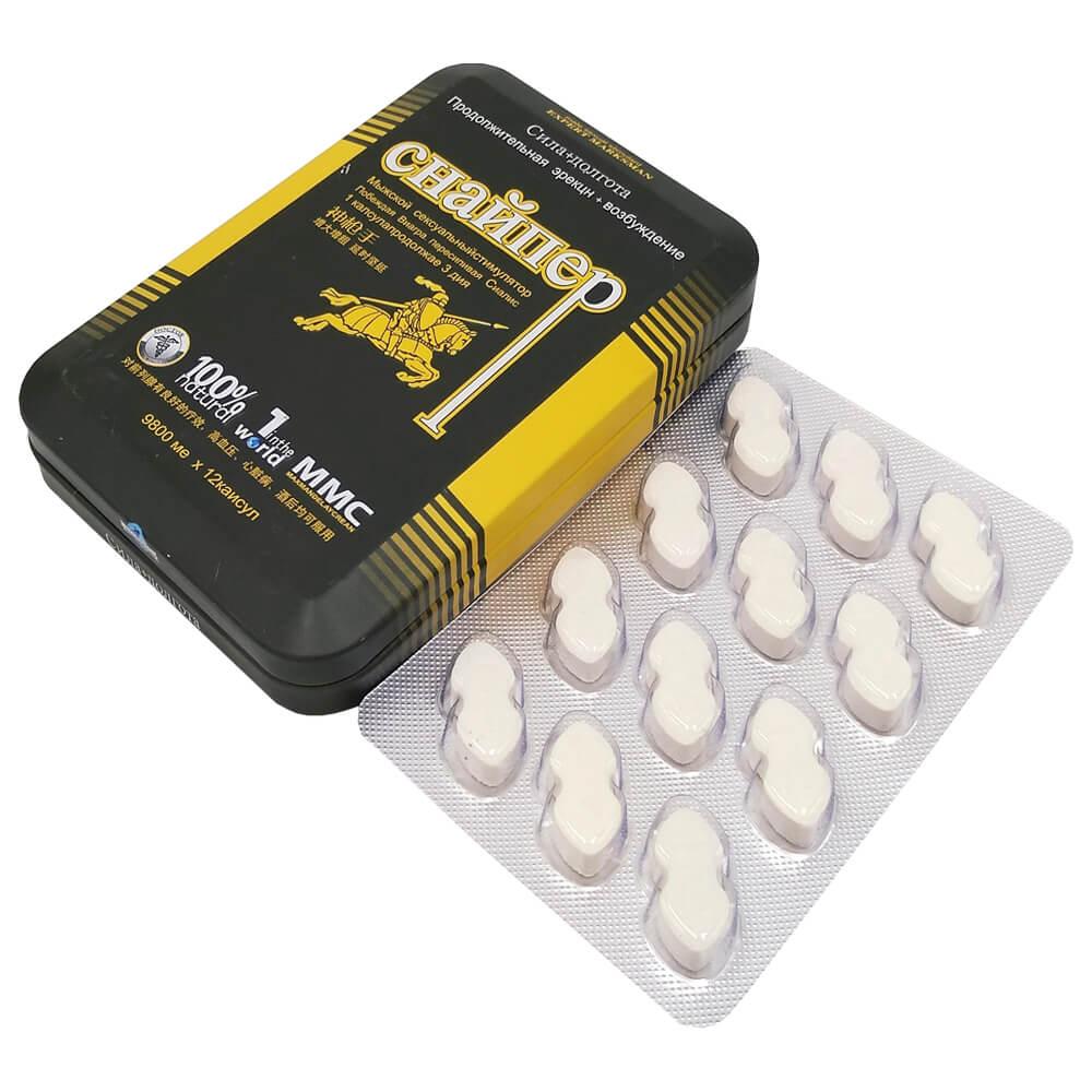 Препарат &laquo;Снайпер&raquo; для стабільної ерекції, 12 шт.