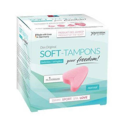 Безнієві м'які тампони JoyDivision Soft-Tampons Normal, 3 шт., фото 1