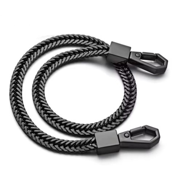 Металевий ланцюжок FIXCHAINE з карабінами універсальний для ключів і дрібниць, фото 1