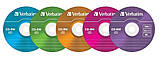 Диск CD-RW 700MB 12X 5шт SlimBox SERL COLOUR SURFACE Verbatim 43167, фото 2
