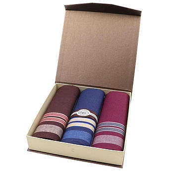 Подарунковий чоловічий набір носових хусток EGA СН-630/3 3 шт.