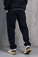 Синие теплые штаны мужские трёхнить на манжете M L XL XXL