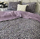 Постільна білизна велюрова плюшева Cappone євро розмір, фото 4