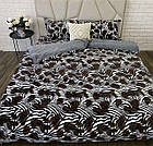 Постільна білизна велюрова плюшева Cappone євро розмір, фото 2