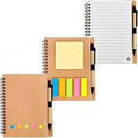 Від 3 шт. Блокнот В6 на спіралі 64ар. з набором стікерів та ручкою JX002  купити дешево оптом в інтернет-магазині