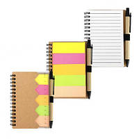 Від 4 шт. Блокнот А6 на спіралі 64ар. з набором стікерів та ручкою JX409  купити дешево оптом в інтернет-магазині