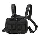 Чорна чоловіча сумка на груди EASY честріг, фото 2