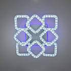 Світлодіодна люстра 130 Вт з підсвічуванням основи та пультом д/к колір каркасу чорний D-S3316/4+4BK LED 3color, фото 2