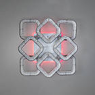 Світлодіодна люстра 130 Вт з підсвічуванням основи та пультом д/к колір каркасу чорний D-S3316/4+4BK LED 3color, фото 5