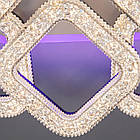 Світлодіодна люстра 130 Вт з підсвічуванням основи та пультом д/к колір каркасу чорний D-S3316/4+4BK LED 3color, фото 4