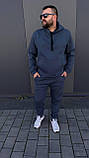 Теплый костюм мужской трехнить на флисе худи и штаны  S M L XL, фото 3