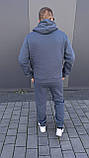 Теплый костюм мужской трехнить на флисе худи и штаны  S M L XL, фото 5