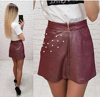 Юбка арт. 320 бордо, Женская красивая летняя юбка, Элегантная женская юбка, Удобная женская юбка повседневная