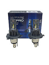 Комплект світлодіодних LED ламп H4 35W 7000 lm 6000K Infolight F3-Pro 12V