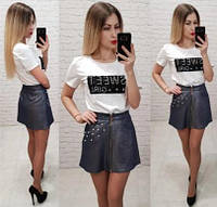 Юбка арт. 320 синій, Женская красивая летняя юбка, Элегантная женская юбка, Удобная женская юбка повседневная