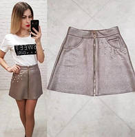 Юбка арт. 320 кава, Женская красивая летняя юбка, Элегантная женская юбка, Удобная женская юбка повседневная