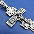 Масивний чернений срібний хрест 8 г Срібло 925 проби чоловічий хрестик, фото 9
