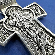 Масивний чоловічий двосторонній хрест срібло 925 проби, фото 4